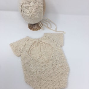 A knitted cashmere set for newborn photography newbornprops props newborn photography baby girl