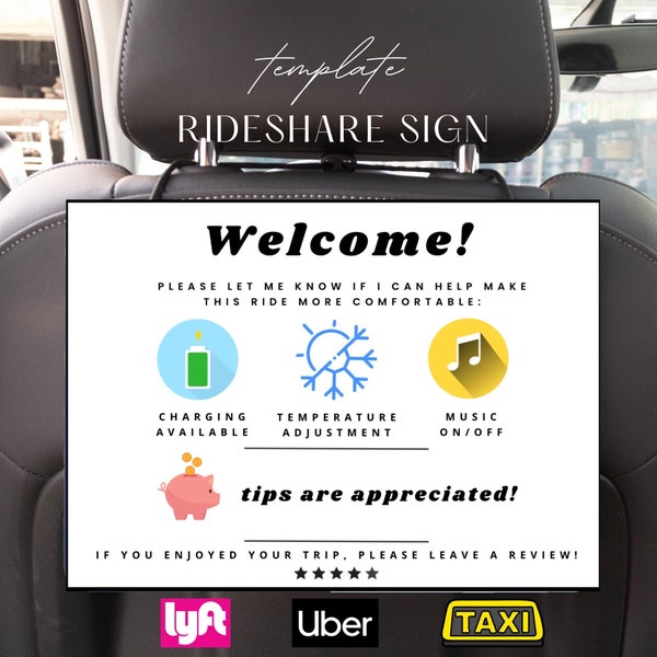 Lyft Signs Printable Etsy