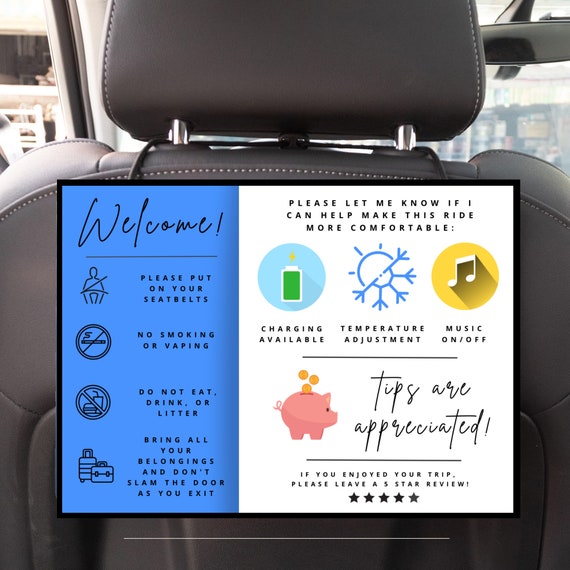 Uber Sign Uber Drivers With Car Seats Balayeuse A Main Sans Fil