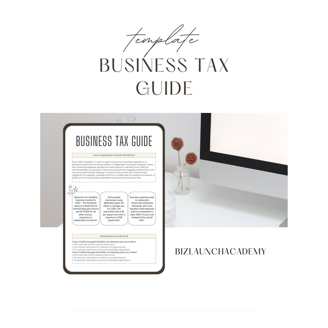 Business Tax Guide Made Simple Organize Taxes for Etsy