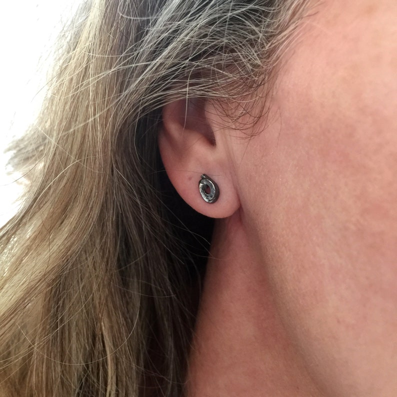cool unisex ear studs designer ear studs silver ear studs oxidized ear studs small mens ear studs black ear studs