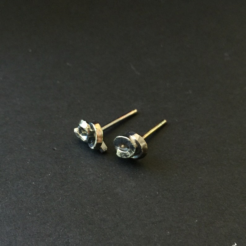 cool unisex ear studs designer ear studs silver ear studs oxidized ear studs small mens ear studs black ear studs
