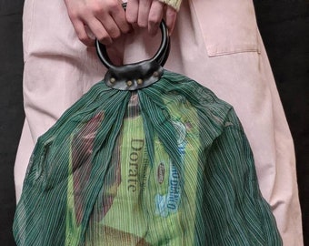 mid-century shopping mesh bag vintage 1960s plastic open netted bag nostalgic reusable grocery shopping bag Italian designer Martin "Gaybag"