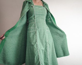 crochet lace knit shirt dress heather grass green