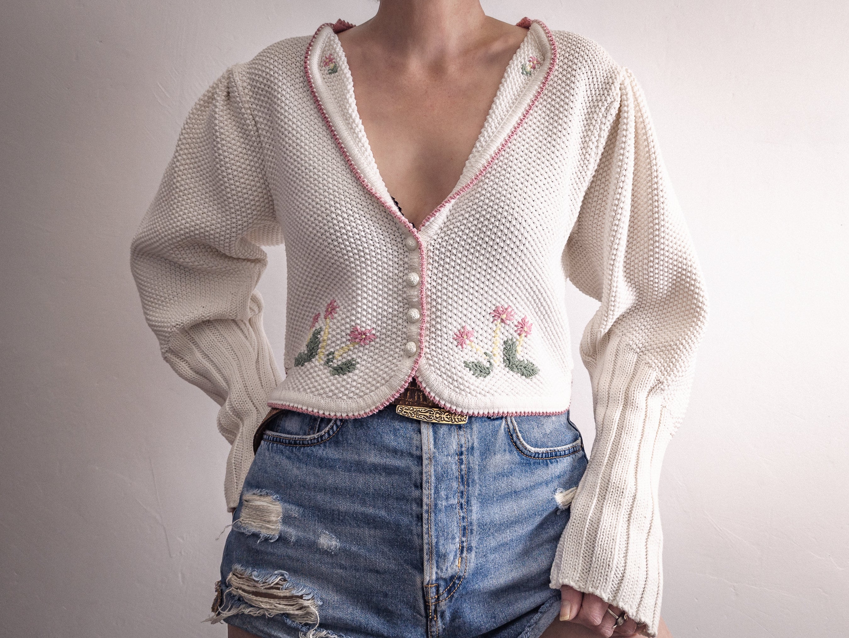 Leg of Mutton Sleeve Cardigan - Etsy