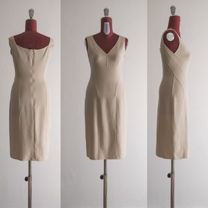 vintage 1990s oat wool dress