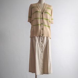 Key Lime Open-knit Short-sleeve Cardigan main image 0