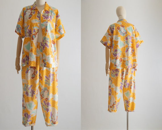 vintage colorful tropical cabana set | cabana shi… - image 1