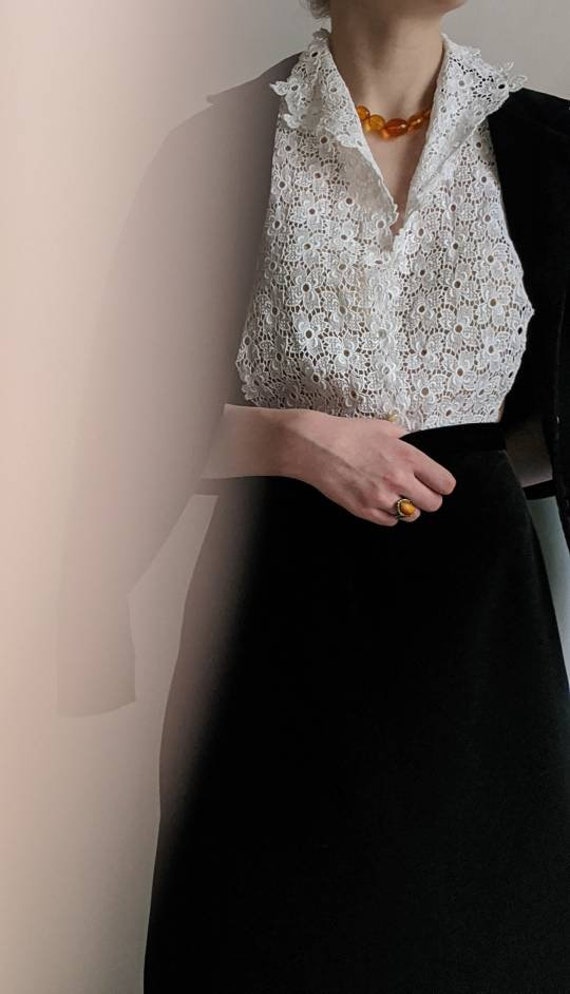 laura ashley black velvet skirt - era vintage