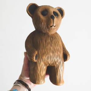 rustic wood teddy bear