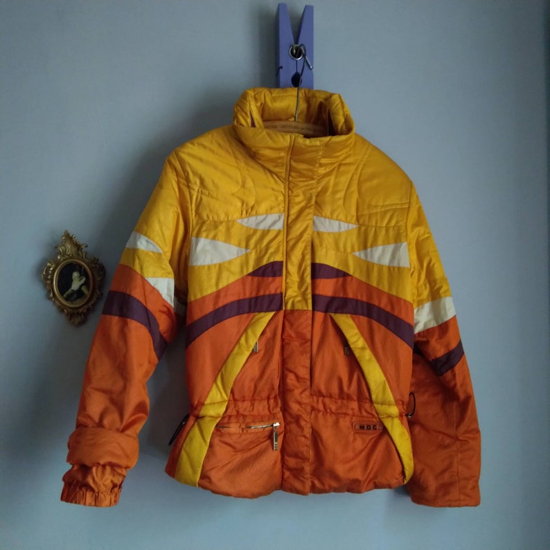 used orange ski jacket womens|snowboard jacket|mustard