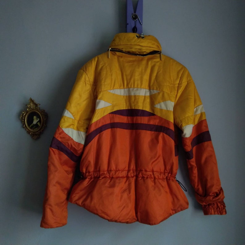 used orange ski jacket womens|snowboard jacket|mustard