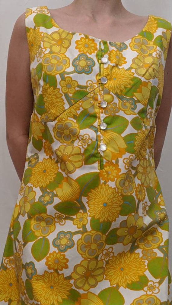 sun psych knee length dress - era vintage