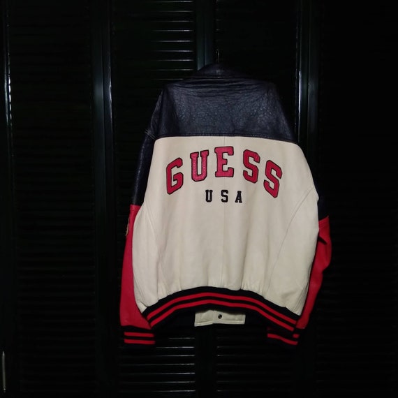 guess men's varsity bomber jacket