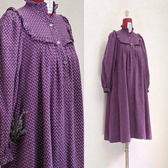 RARE VINtage 60s Carno Wales Laura Ashley purple s