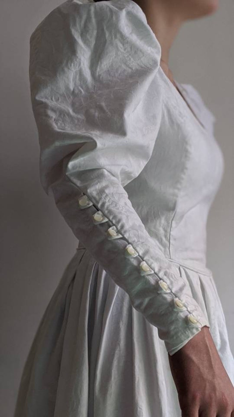 Edwardian style 1980's laura ashley wedding dress with leg | Etsy