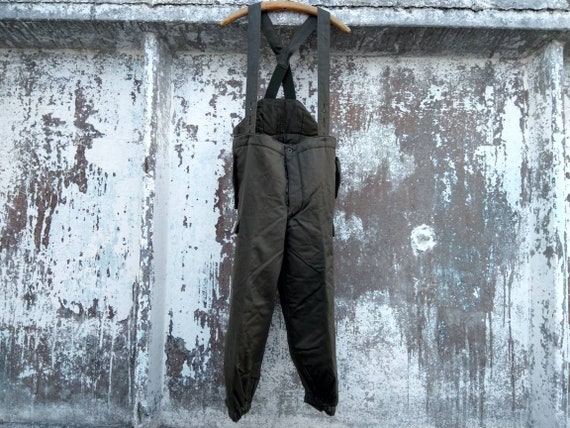 pre-owned men's vintage army overalls|army green p