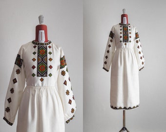vintage embroidered folk skirt set dress - s to m