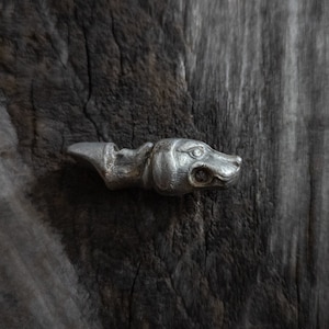 victorian era pewter hunting whistle—19th century victorian gift decorative whistle