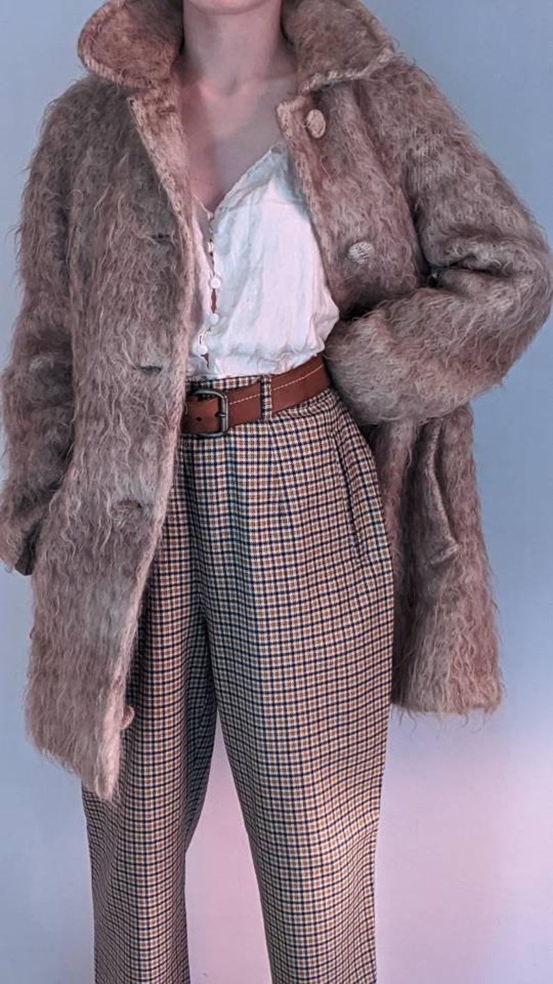 Mohair shaggy coat 60s 70s mohair wool coat vintage womens Etsy