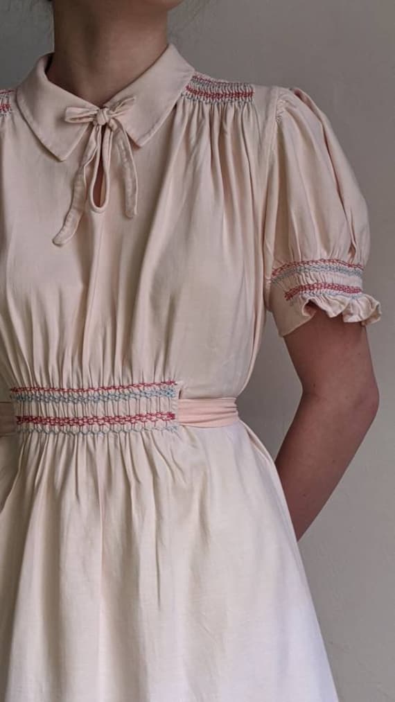 antique dusty pink pioneer cotton dress