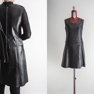 leather suede dress Adrianna Papell Long Sleeve Microsuede Shift Mini Dress