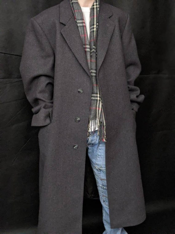 XSml oversized ex-boyfriend straight-cut gray coat