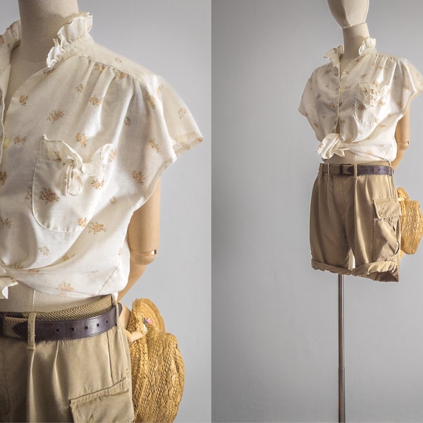 neutral prairie blouse