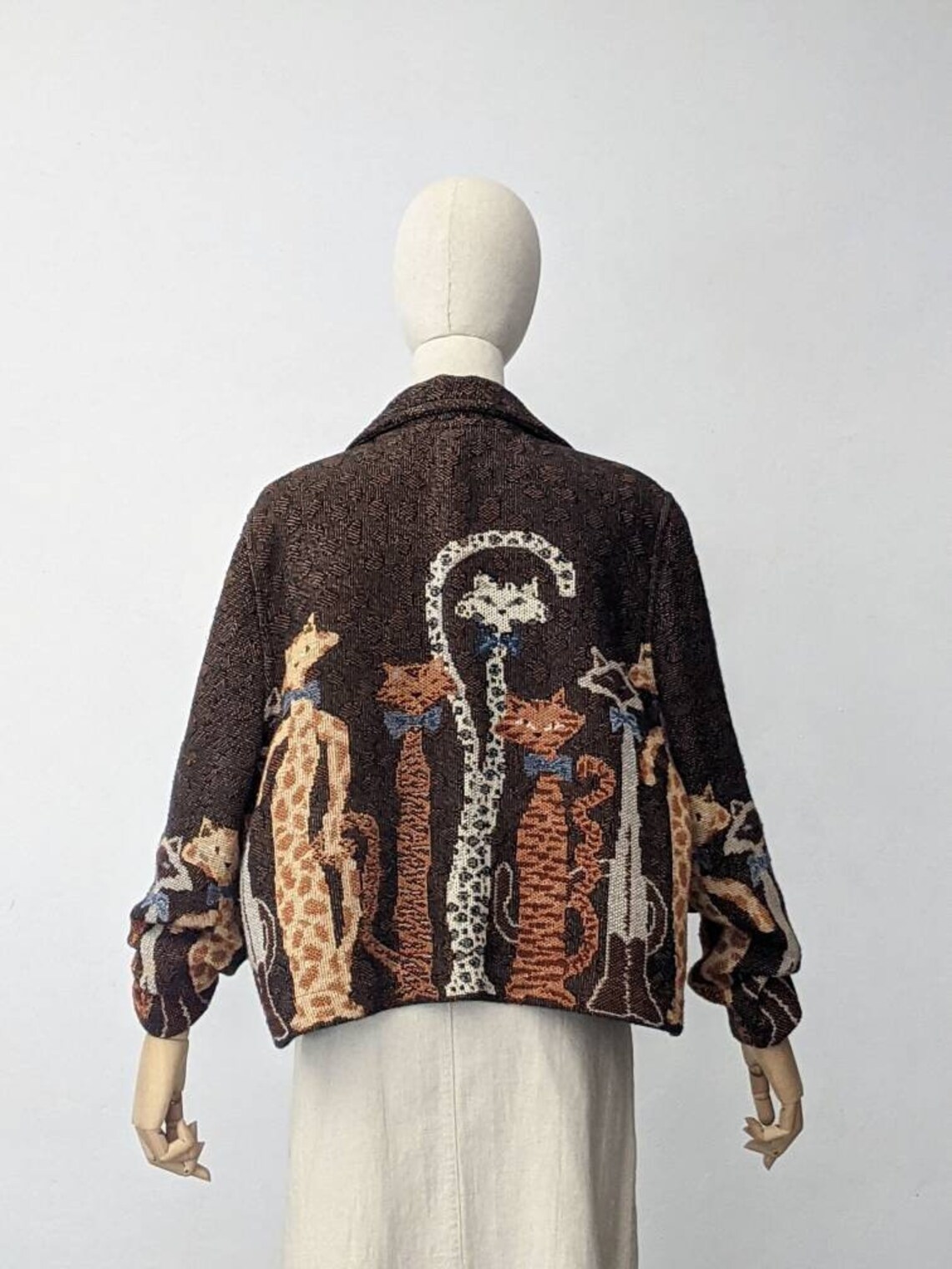 Painted pony uniquely usa tapestry jacket animal cats print m Etsy