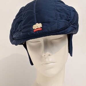 vintage fleece cap with ear flaps by champion usa korea made warm winter vintage headwear baseball cap in beige