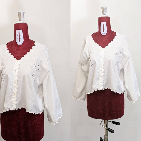 early 1900s antique edwardian loose cotton chemise
