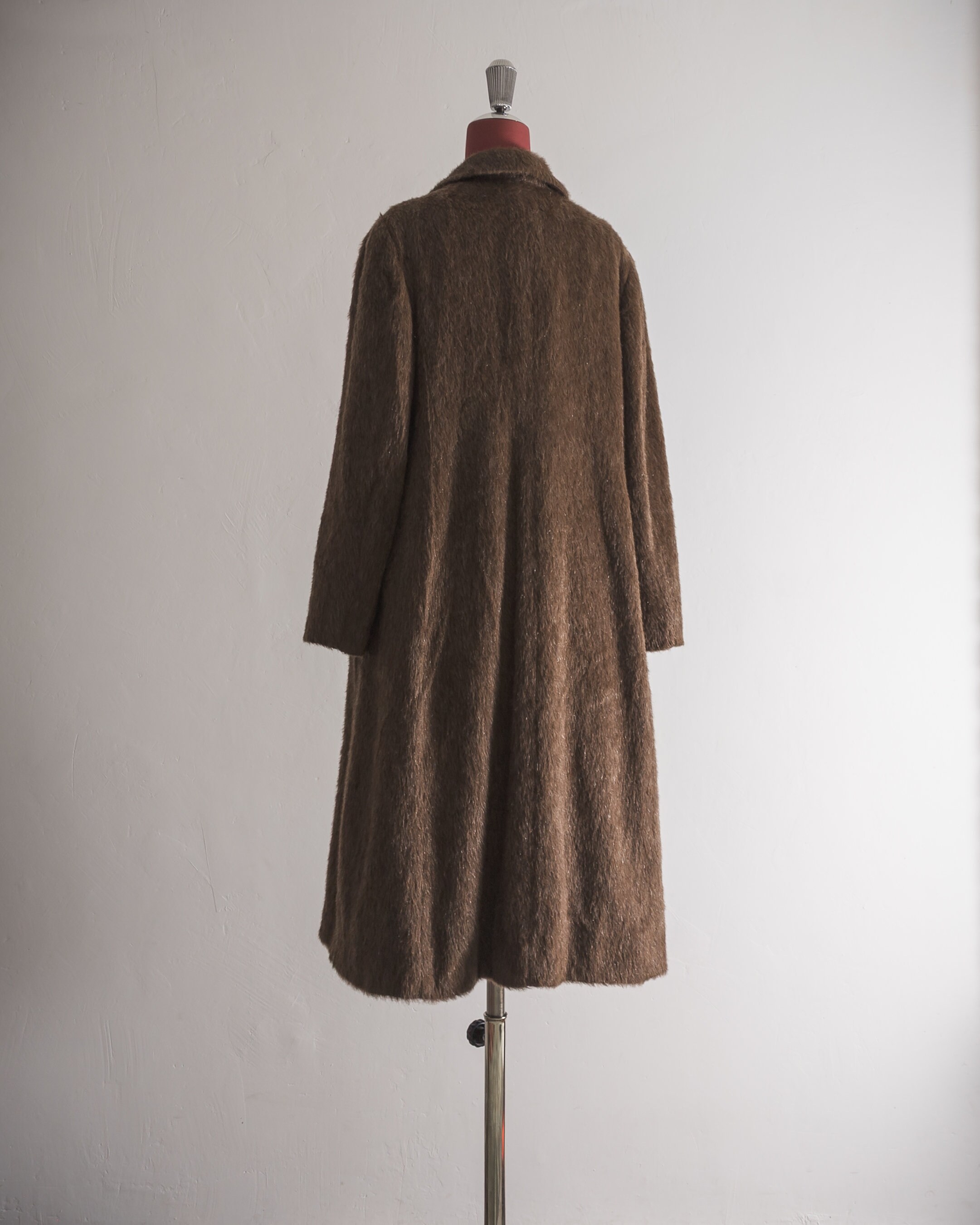 Llama Hair Wool Coat Vintage 80s German Lightweight Long