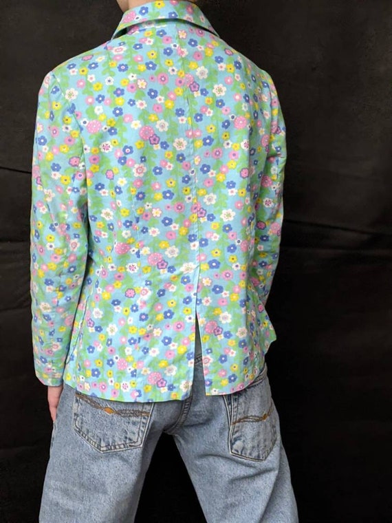 xs s romantic floral pajama style shirt blouse vin