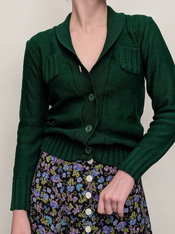 xs s vintage treasure 40s sacramento green sweater