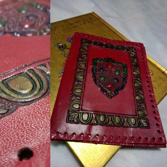 Used embossed book cover vintage italyred Etsy