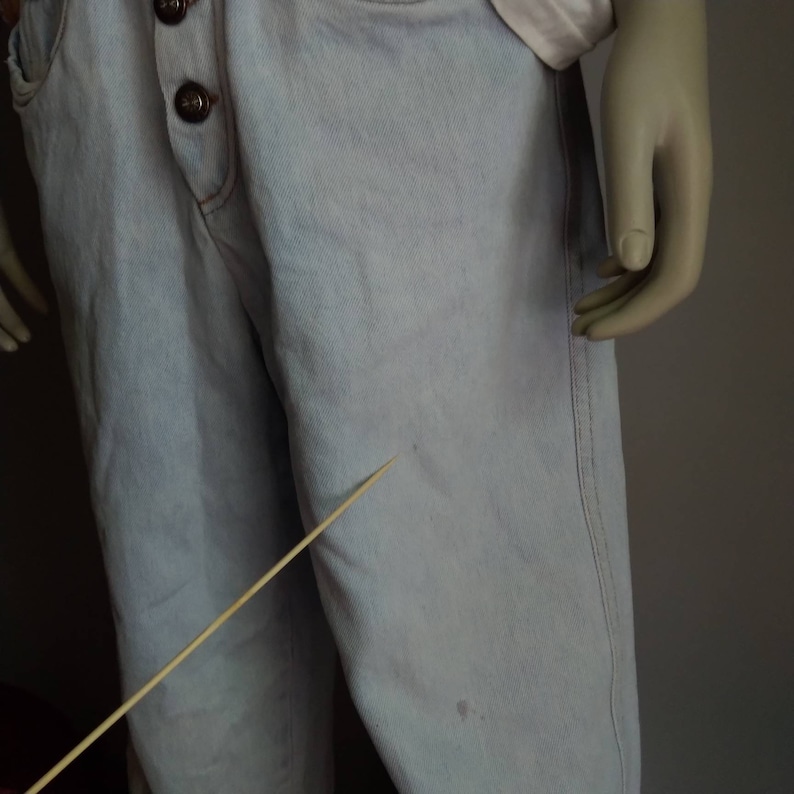 pre-owned womens vintage emanuel denim jumpsuit 70s|women jumpsuit|overalls bib and brace|italy seawear|jumpsuit vintage look|jeans jumpsuit