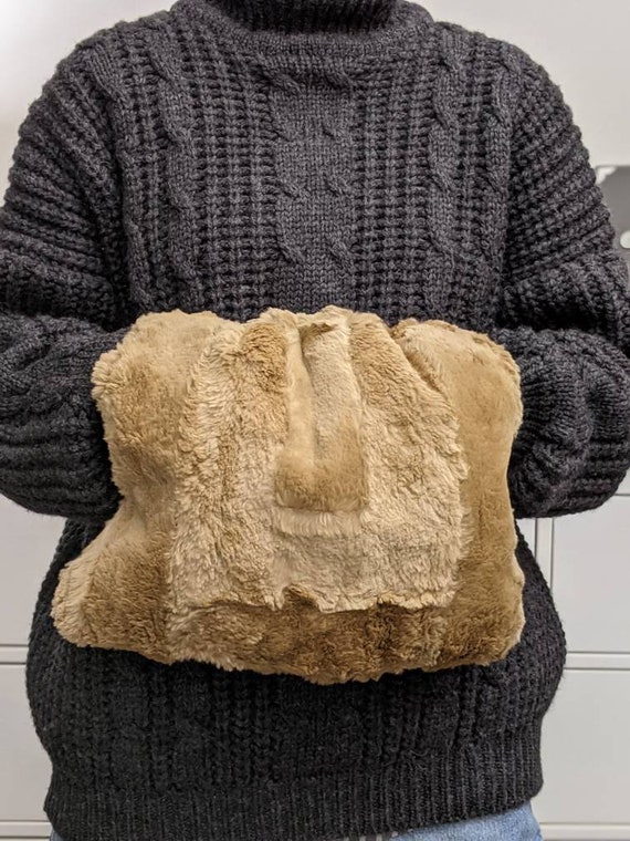 victorian edwardian fur hand muff (handwarmer) as