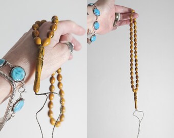 vintage butterscotch marbled bakelite misbah – 38 beads tasbih