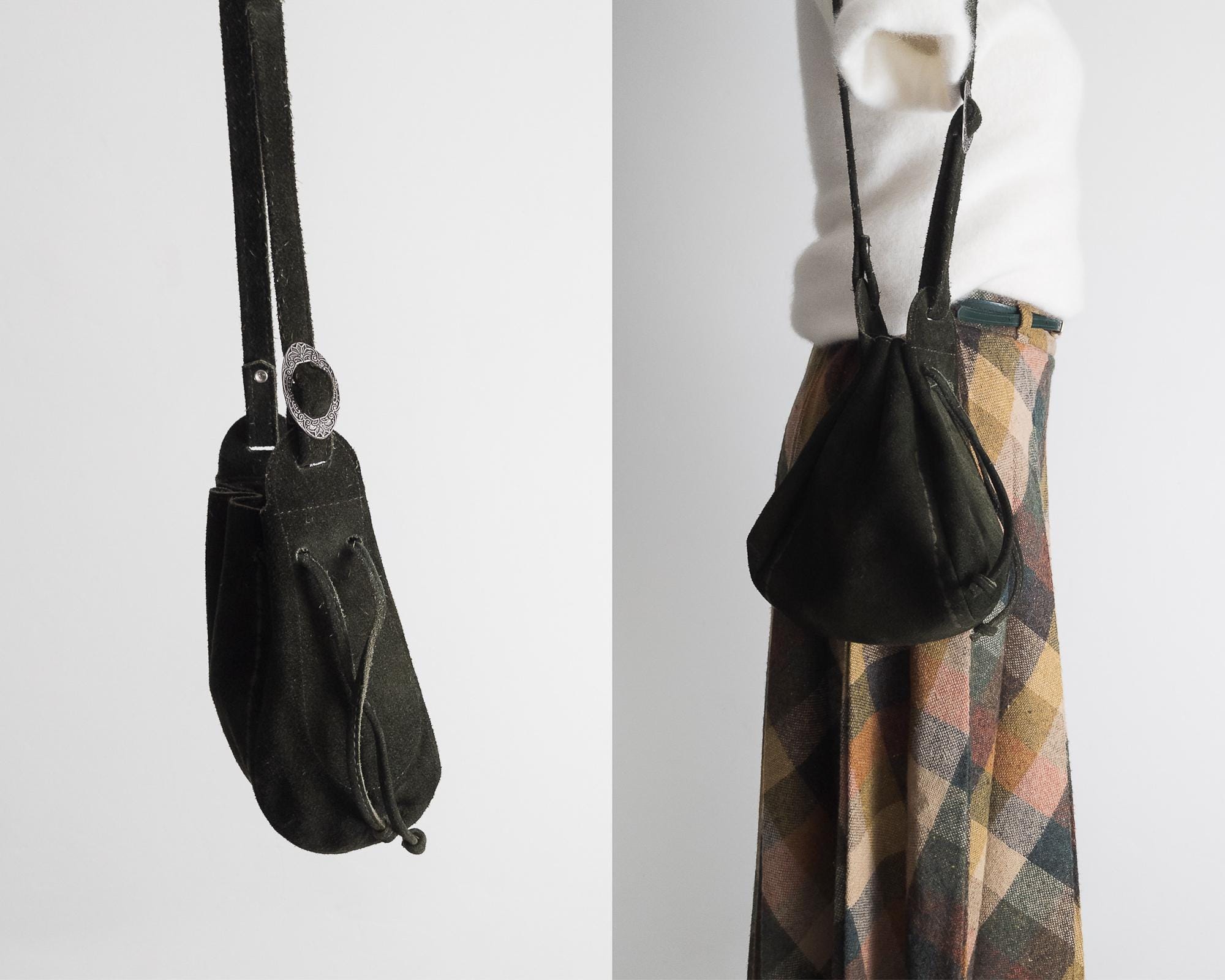 Suede Coach Bucket Bag - Etsy