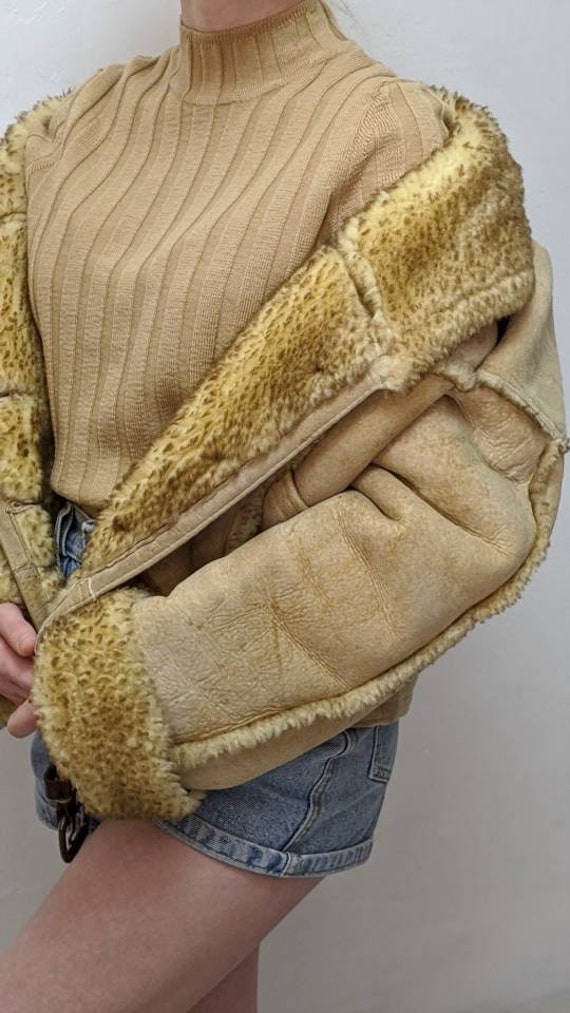 ardney shearling cropped jacket