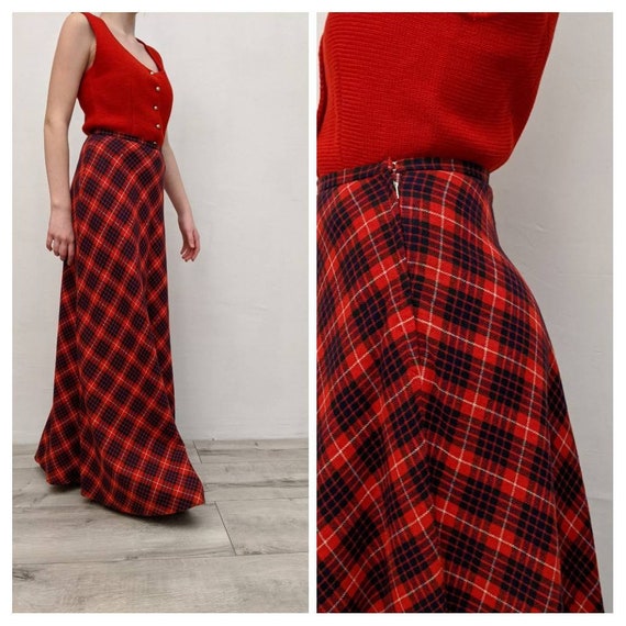 xs s vintage 1940s skirt maxi • floor length tarta