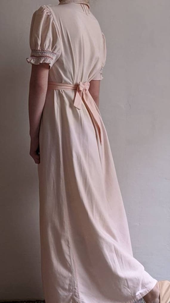 antique dusty pink pioneer cotton dress - image 4