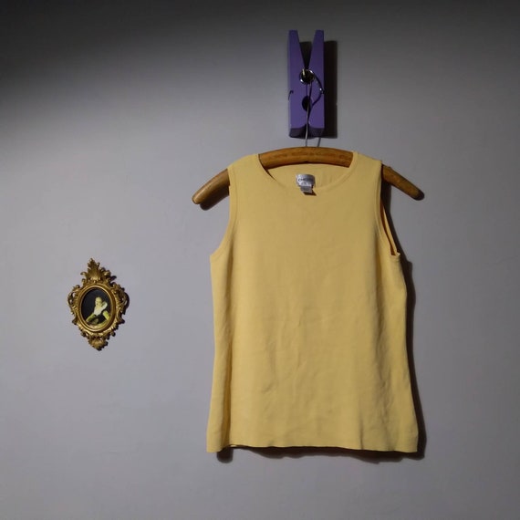 mustard yellow sleeveless top