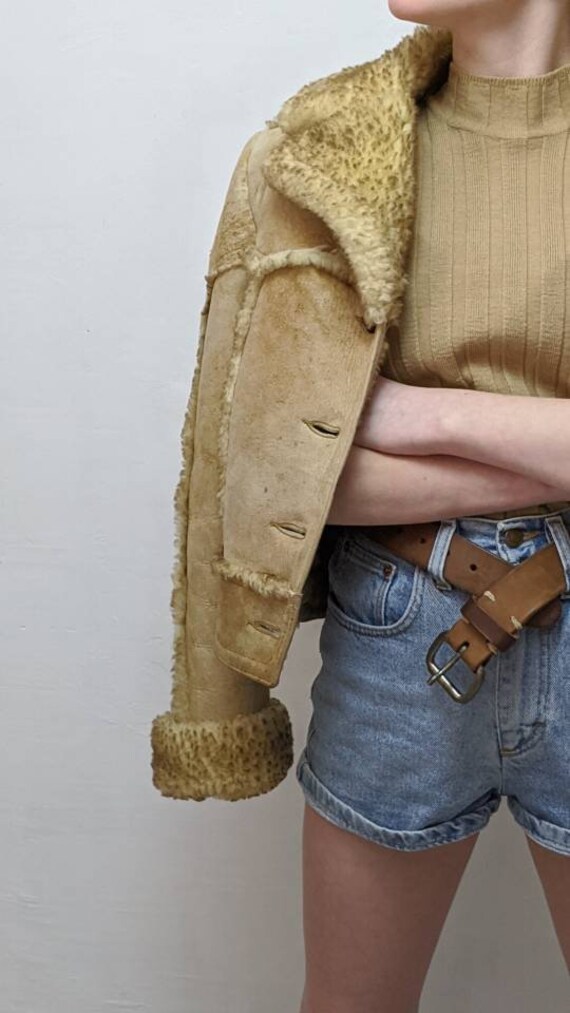 ardney shearling cropped jacket