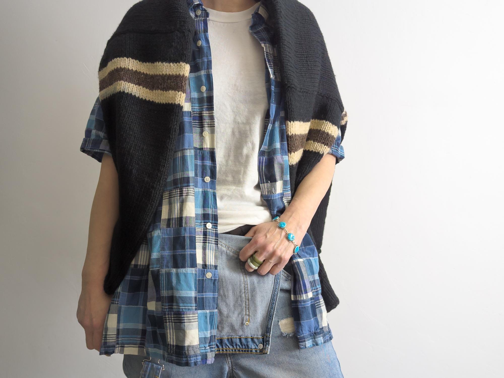 新品 POLO RALPH LAUREN INDIAN MADRAS BD Polo Ralph Lauren Cotton Indian Madras Patchwork Shirt, 4671