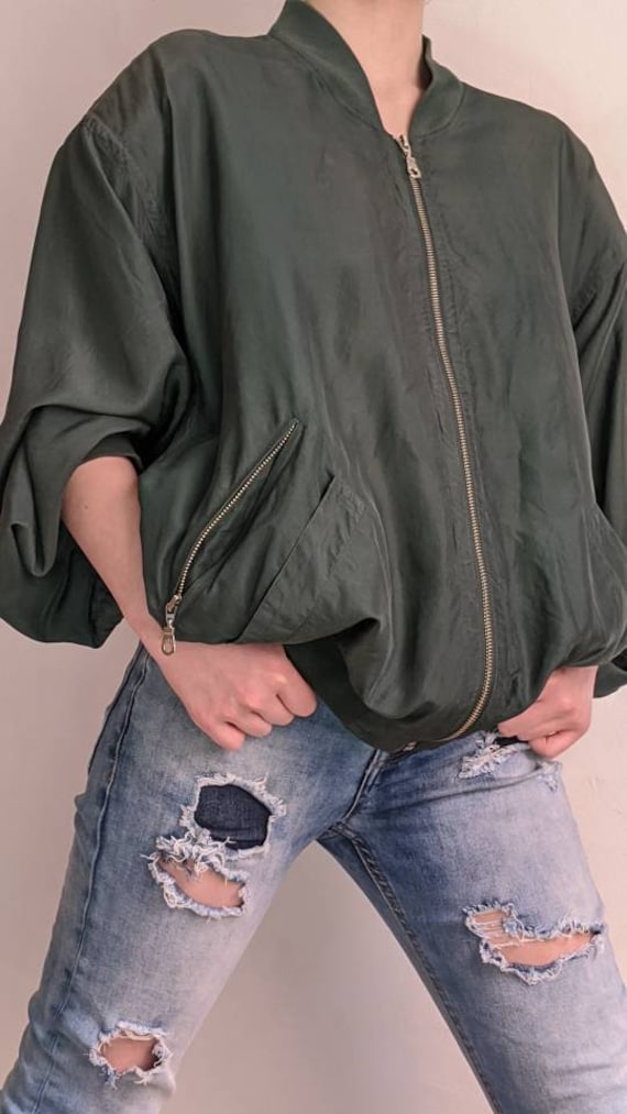liberty silk bomber jacket - era vintage