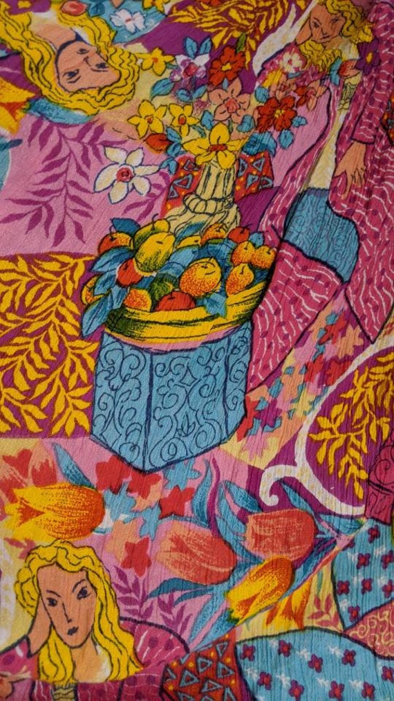 novelty print vintage adini indian cotton viscose