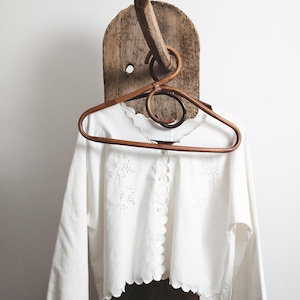 vintage 70s bentwood bamboo clothes hangers set of 2
