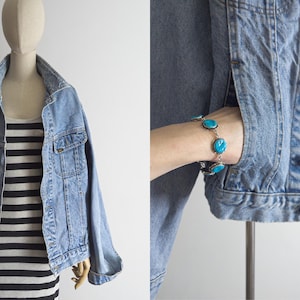 distressed vintage lee riders denim lee rider jacket (xl)