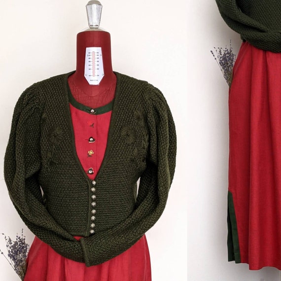 XSm vintage dirndl pinafore dress trachten origina